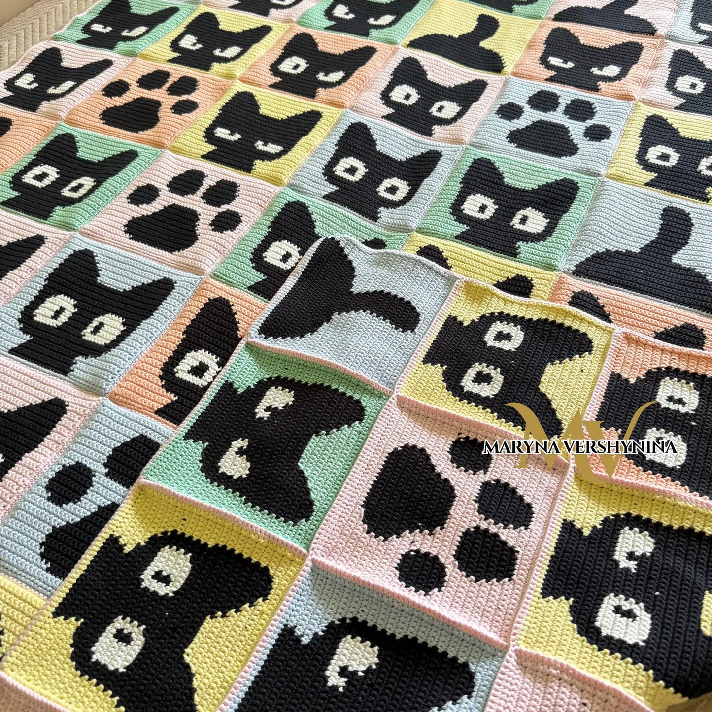 Cat Blanket Crochet Pattern