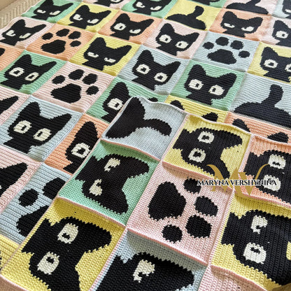 Cat Blanket Crochet Pattern