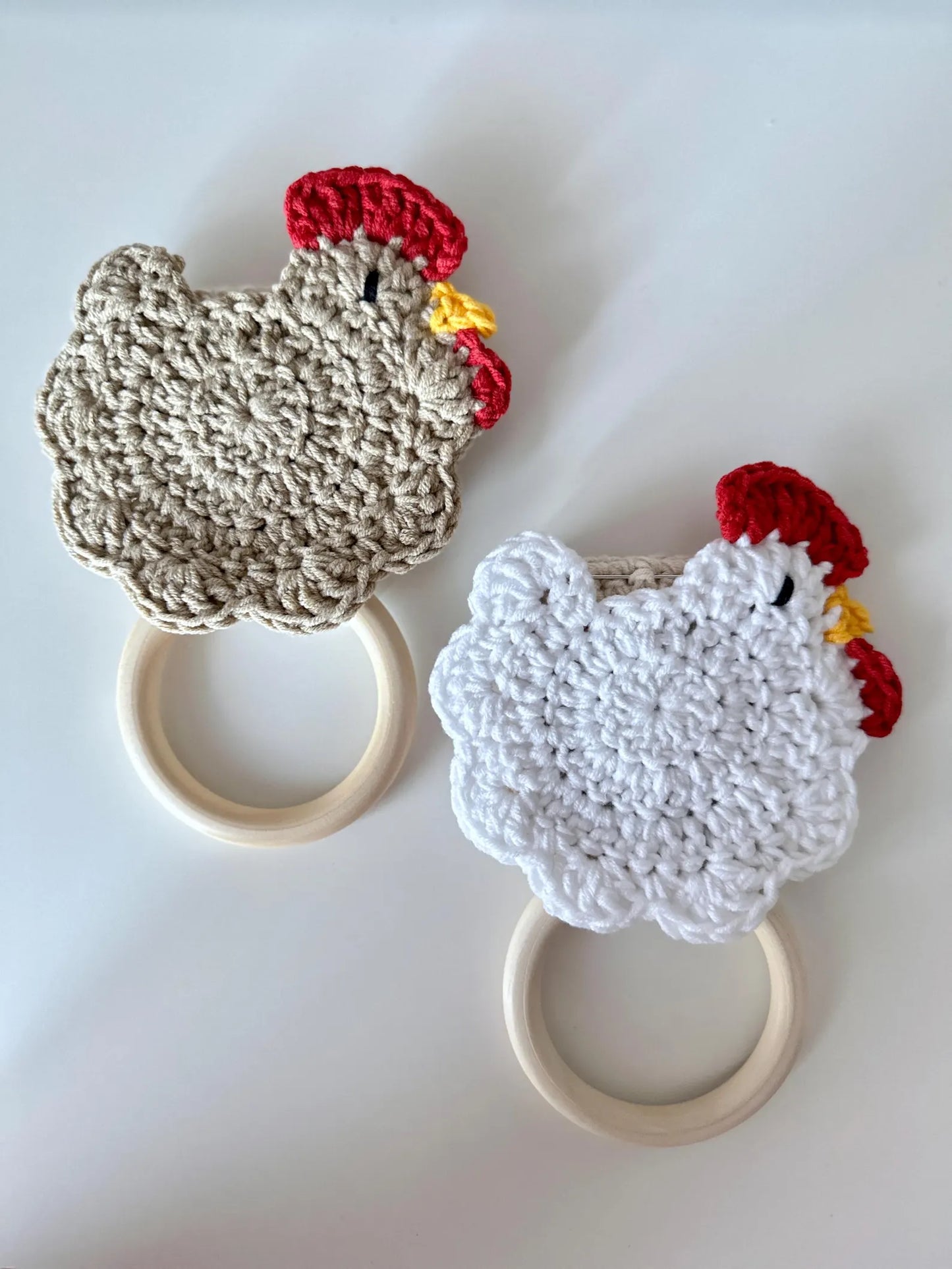 Chicken towel holder pattern pdf with photos + video tutorial