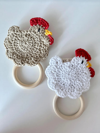 Chicken towel holder pattern pdf with photos + video tutorial