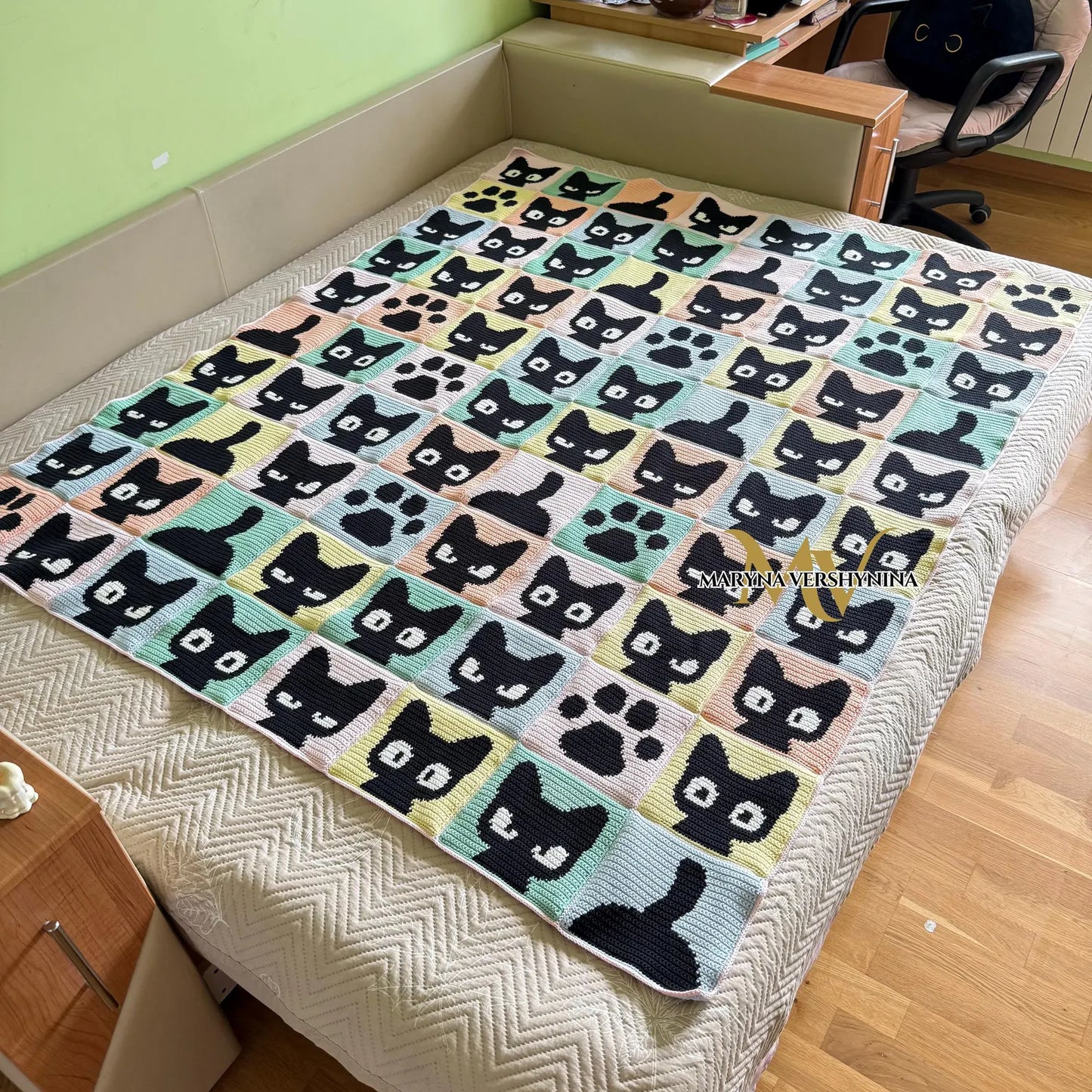 Cat Blanket Crochet Pattern