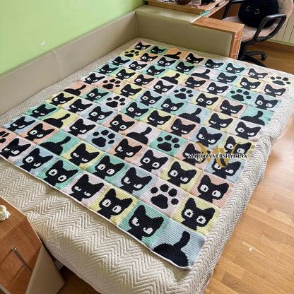 Cat Blanket Crochet Pattern