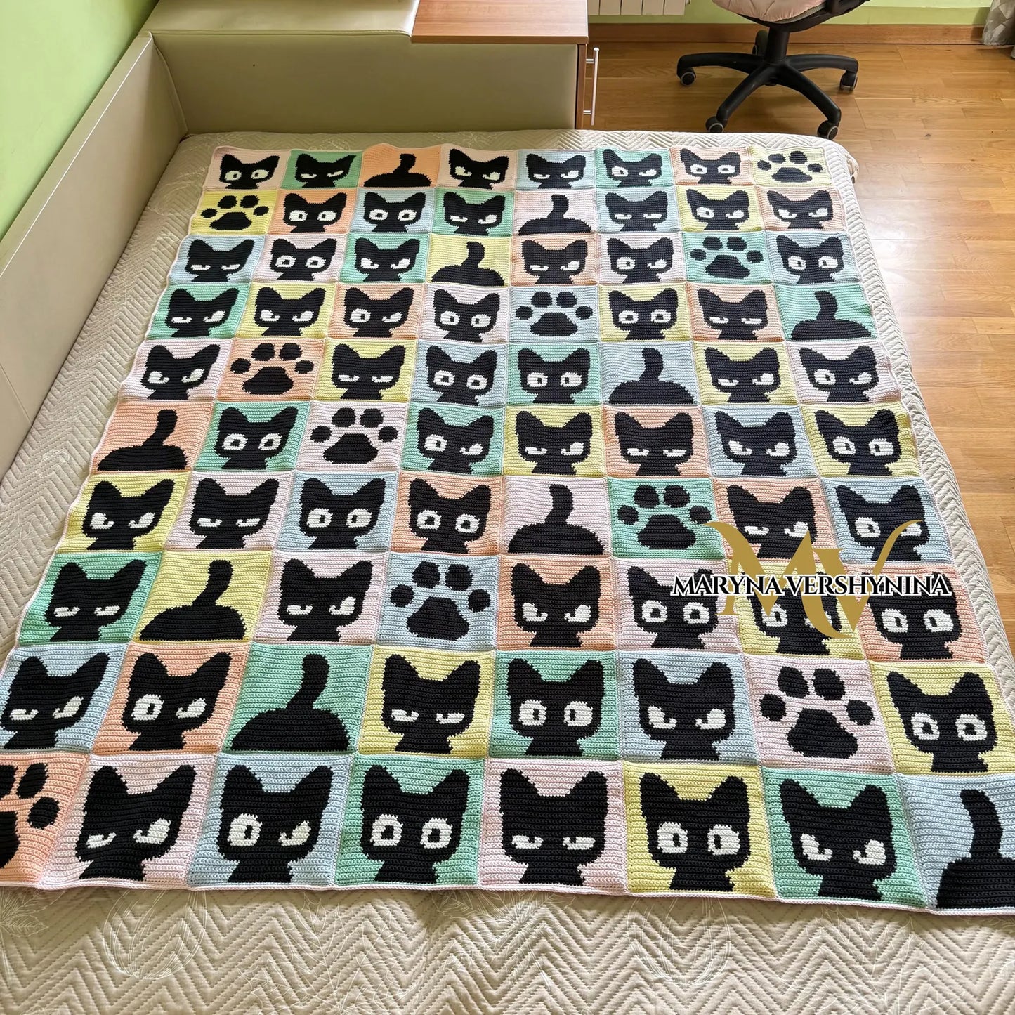 Cat Blanket Crochet Pattern