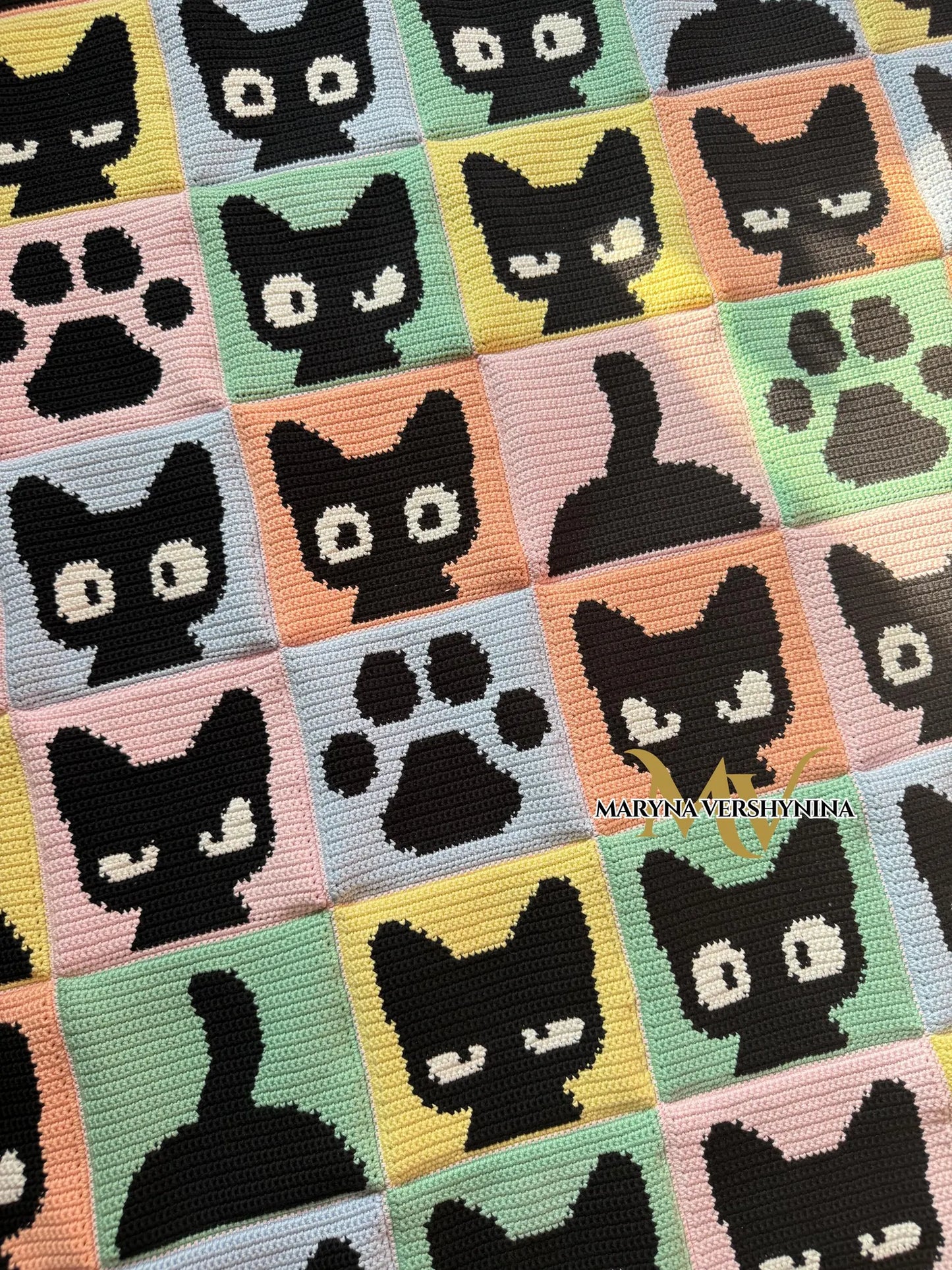 Cat Blanket Crochet Pattern