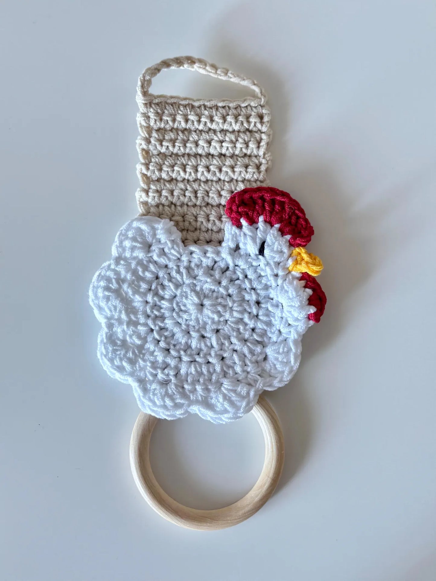 Chicken towel holder pattern pdf with photos + video tutorial