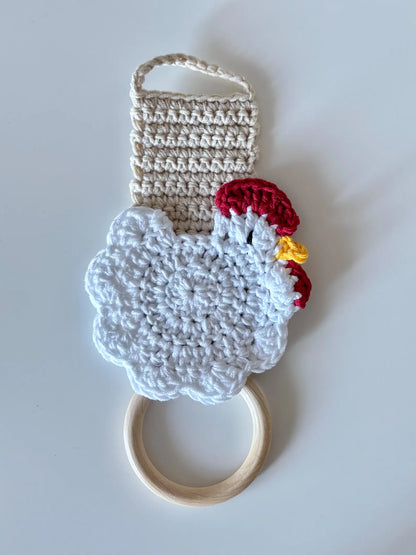 Chicken towel holder pattern pdf with photos + video tutorial