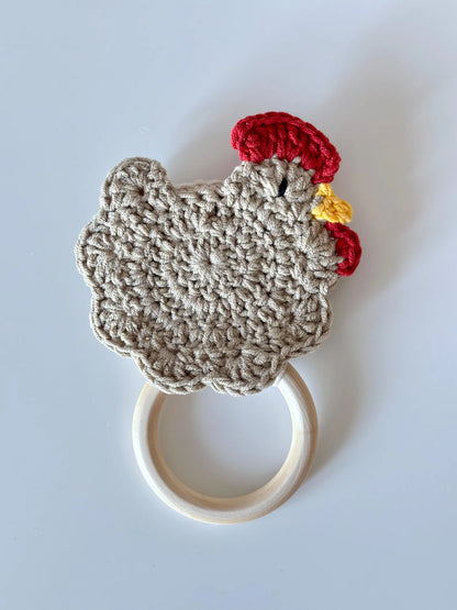 Chicken towel holder pattern pdf with photos + video tutorial