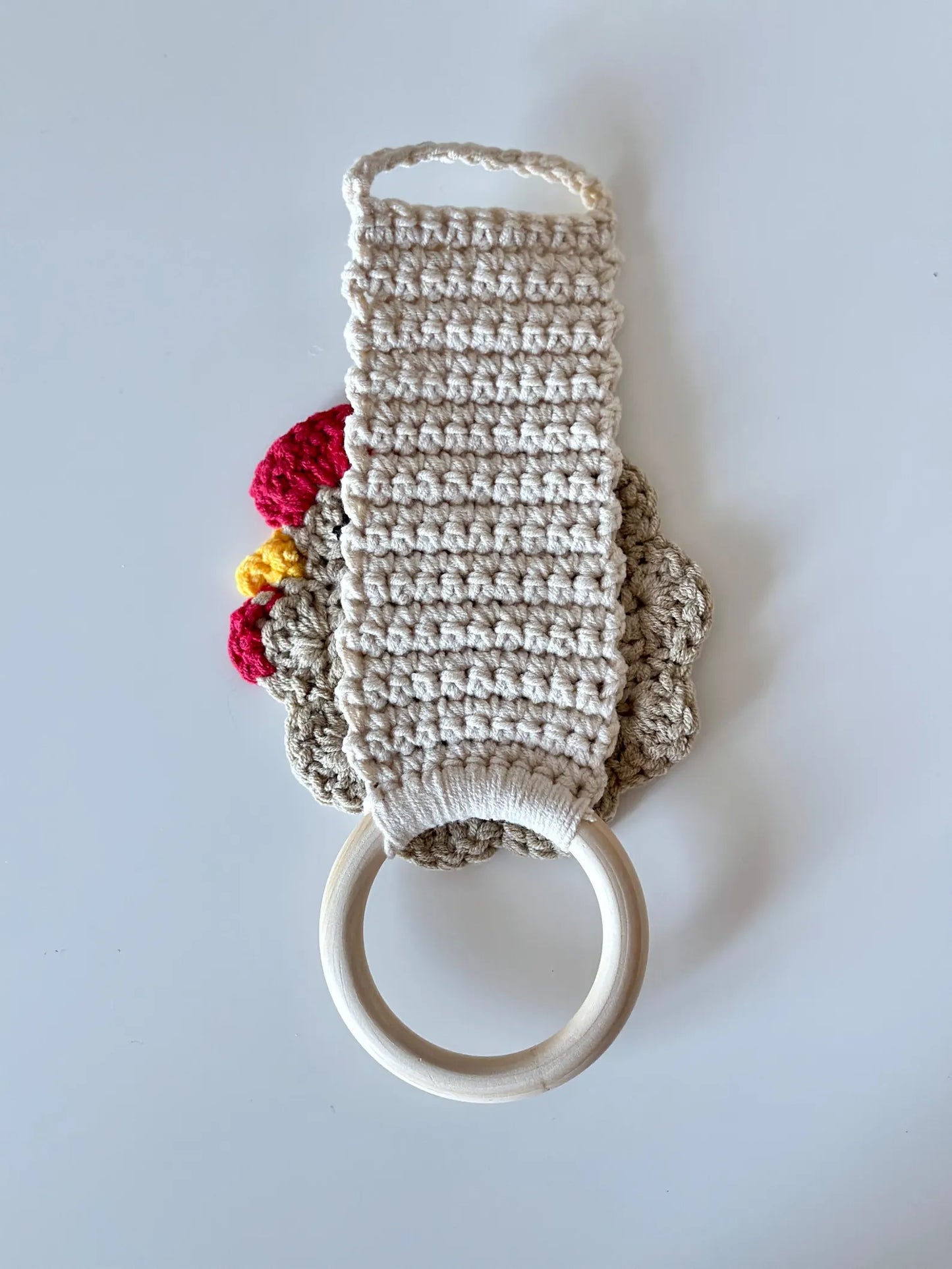 Chicken towel holder pattern pdf with photos + video tutorial