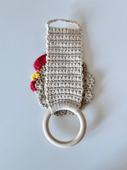 Chicken towel holder pattern pdf with photos + video tutorial