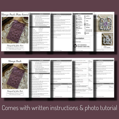 Elemyst Pouch Crochet Pattern (English Only), Digital Download, PDF