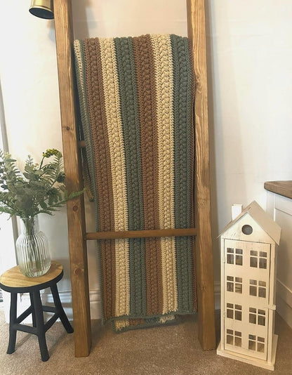 The Rustic Farmhouse Crochet Blanket Pattern, Easy Textured Afghan, US UK Terms (PDF Download) Detailed Picture Tutorial